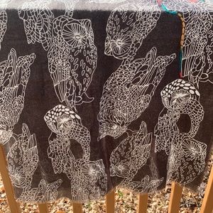 Pins and Needles owl scarf wrap